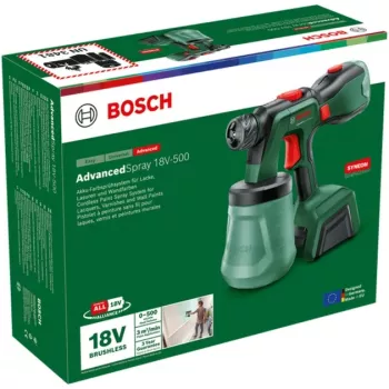 Bosch AdvancedSpray 18V-500 Bezvadu krāsas smidzinātājs (tikai instruments, zaļš, POWER FOR ALL ALLIANCE)