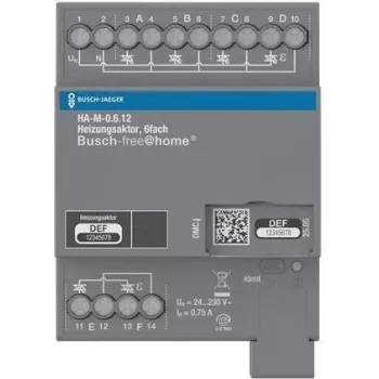 ABB BJ Sildīšanas izpildmehānisms 6-kanālu 230V HA-M-0.6.12REG BJE Busch-free@home sistēmai
