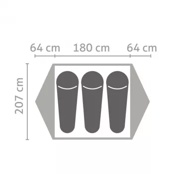 Salewa Latitude III 3-Person Tent - Cactus/Grey
