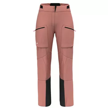 Salewa Sella 3L PTX Pant Women's Hardshell Ski Pants - Desert Pink, XS