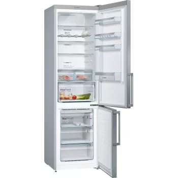 Bosch KGN397LEQ Brīvi stāvošs ledusskapis ar saldētavu ar NoFrost, VitaFresh, 363L, Inox-look, Energoefektivitātes klase E