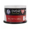 Verbatim HP Inkjet-Printable DVD-R Spindle (50 Diski) - 16x, 4,7 GB, AZO krāsviela, balta drukājama virsma