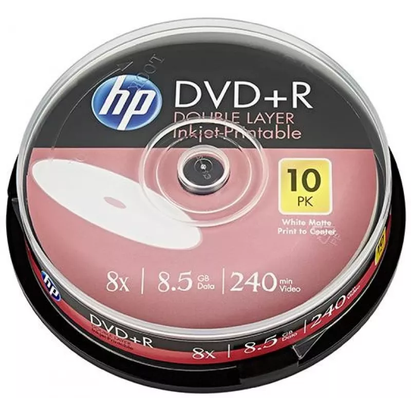Verbatim DVD+R DL 8.5GB 8x HP Printable Spindle (10 Discs)