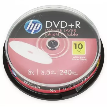 Verbatim DVD+R DL 8.5GB 8x HP Printable Spindle (10 Discs)