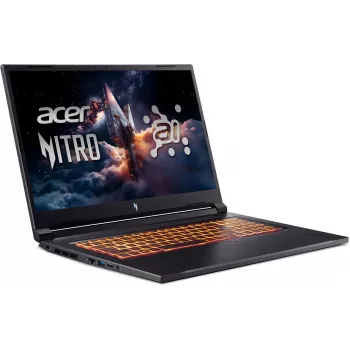 Acer Nitro V 17 AI spēļu klēpjdators 17,3 collu FHD 144Hz Ryzen AI 5 240 16GB 512GB SSD RTX 5060 bez OS Obsidian Black