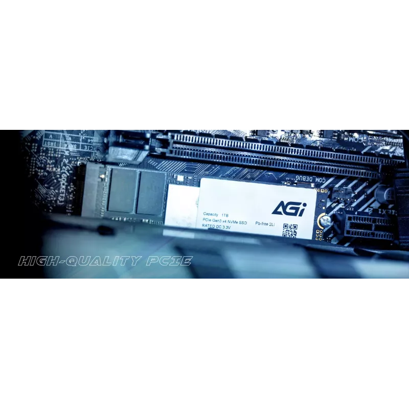 AGI TECHNOLOGY 512GB M.2 2280 PCIe Gen3 x4 NVMe SSD, 3000MB/s Read, 1400MB/s Write