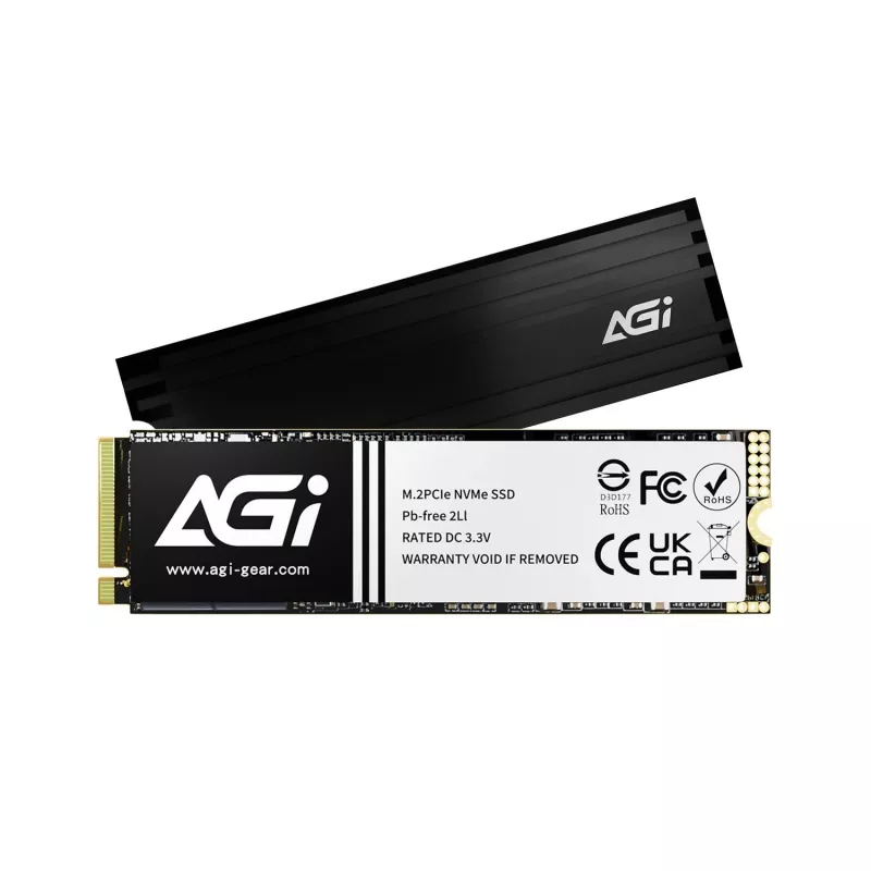 AGI TECHNOLOGY 1TB SSD M.2 NVMe PCIe Gen4x4 - 7400MB/s Read, 5200MB/s Write, 750TBW