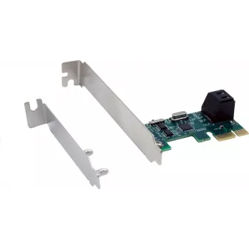 Exsys EX-3519 SATA kontrolleris PCIe x1 2 HDD un SSD diskdziņiem - SATA III 6 Gbps