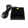 iLike 4-in-1 USB Smart Card Reader ar SIM, SD un Micro SD atbalstu, CAC lasītājs ID kartēm, bankas kartēm, eID un atmiņas kartēm Melns