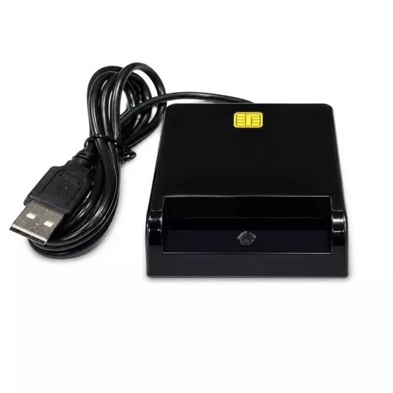 iLike 4-in-1 USB Smart Card Reader ar SIM, SD un Micro SD atbalstu, CAC lasītājs ID kartēm, bankas kartēm, eID un atmiņas kartēm Melns
