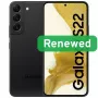 Samsung Renewed Grade Factory-Sealed Galaxy S22 6.1 collis 128GB 5G Melns