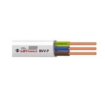 BVV-P 2x2.5 mm² Flat Power Cable White 100 m