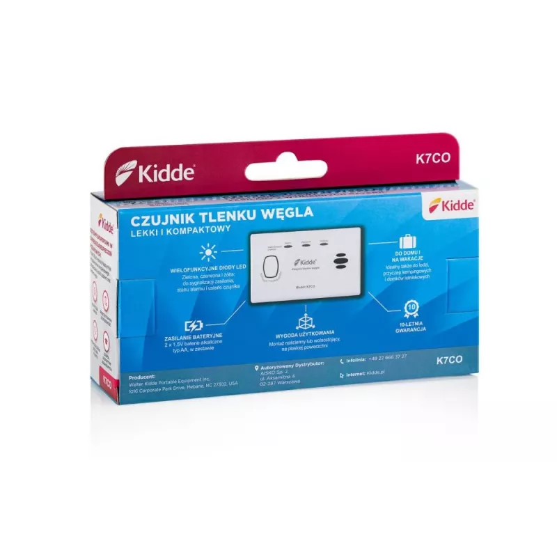 Kidde K7CO Oglekļa monoksīda detektors ar digitālo LCD displeju