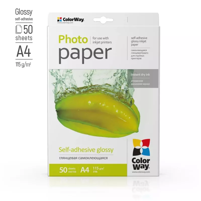 COLORWAY Pašlīmējošā fotopapīra glancētais 115 g/m² A4 5 loksnes
