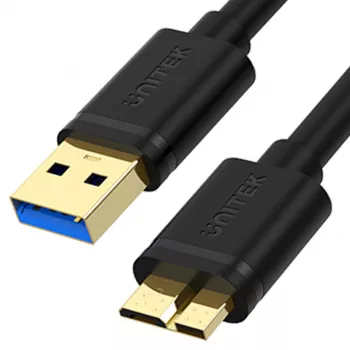 UNITEK USB 3.0 A uz Micro B kabelis 2m Melns