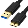 UNITEK USB 3.0 A uz Micro B kabelis 2m Melns