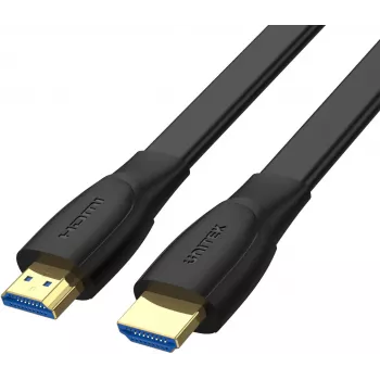 UNITEK High Speed HDMI 2.0 Flat Cable 1.5m - 4K 60Hz 18Gbps HDR Gold-Plated