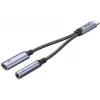 UNITEK USB-C uz 3.5mm Audio Ligzdu un USB-C 60W PD Adapteris (Space Grey)