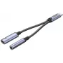 UNITEK USB-C uz 3.5mm Audio Ligzdu un USB-C 60W PD Adapteris (Space Grey)
