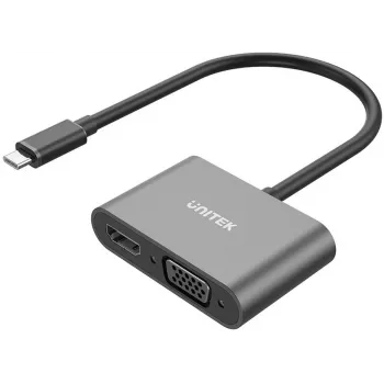 UNITEK USB-C uz HDMI 4K & VGA Full HD adapteris
