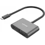 UNITEK USB-C uz HDMI 4K & VGA Full HD adapteris