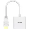 UNITEK HDMI uz VGA adapteris, Full HD 1080p, 60Hz, balts