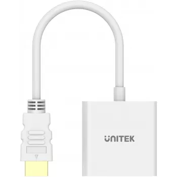 UNITEK HDMI uz VGA adapteris, Full HD 1080p, 60Hz, balts