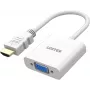UNITEK HDMI uz VGA adapteris, Full HD 1080p, 60Hz, balts