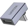 UNITEK USB-C uz USB-C 90 grādu leņķa adapteris 40Gbps 240W Space Gray
