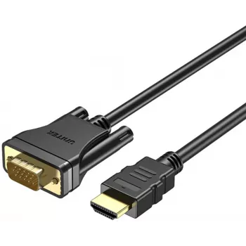 UNITEK HDMI uz VGA kabelis, Full HD 1080p, 60Hz, 2m, Melns