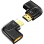 UNITEK Flat Angled 8K HDMI Adapter 90° and 270° (2-Pack) - Black