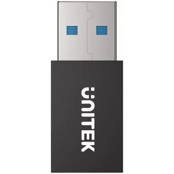 UNITEK USB-A datu bloķētāja adapteris - tikai uzlādei, melns