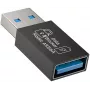 UNITEK USB-A datu bloķētāja adapteris - tikai uzlādei, melns