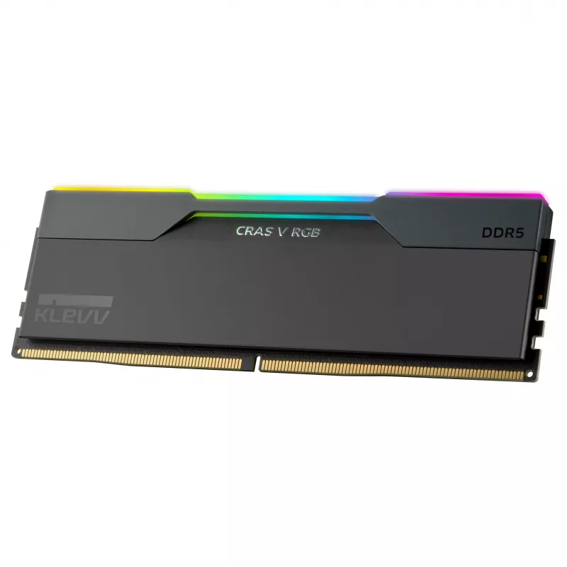 32GB KLEVV CRAS V RGB DDR5 6400MHz CL32 Dual Channel Kit (2x16GB) Black AMD EXPO