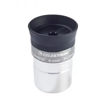 Celestron Omni 6 mm Plössl okulārs - 1.25 inch pilnībā daudzkārt pārklāts - melns/sudrabs