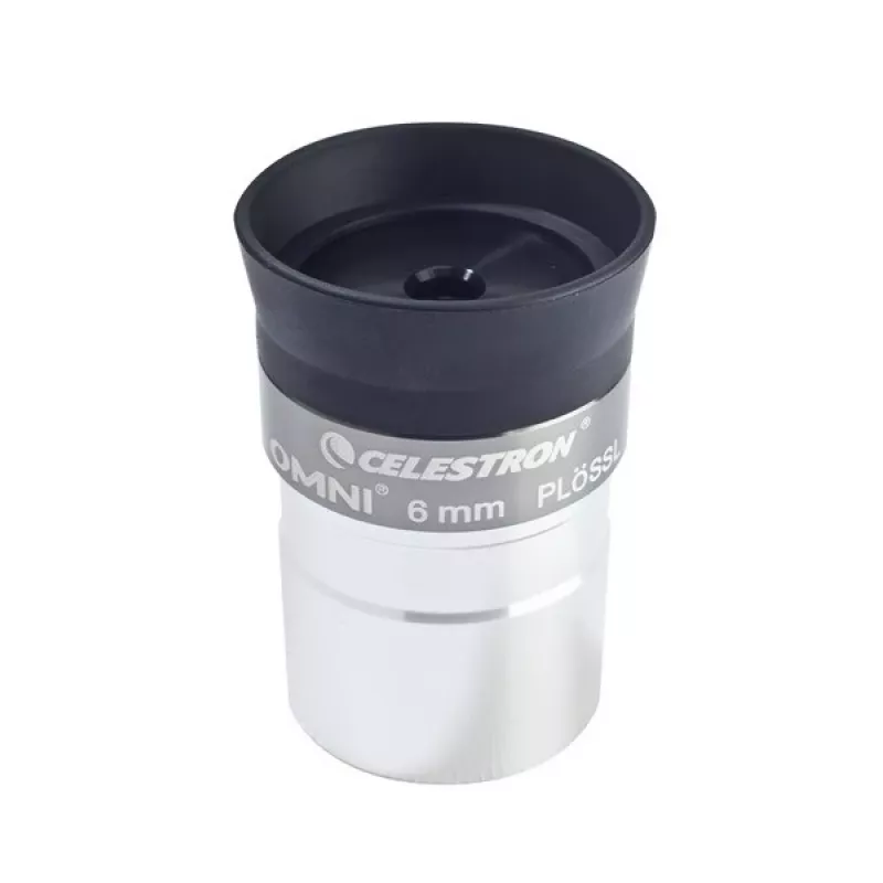 Celestron Omni 6 mm Plössl okulārs - 1.25 inch pilnībā daudzkārt pārklāts - melns/sudrabs