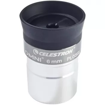 Celestron Omni 6 mm Plössl okulārs - 1.25 inch pilnībā daudzkārt pārklāts - melns/sudrabs