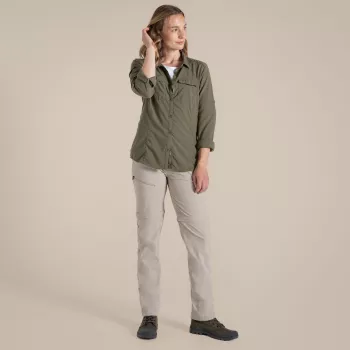 Craghoppers NosiLife Pro Convertible Trouser III Sieviešu pārgājienu bikses - Soft Mushroom