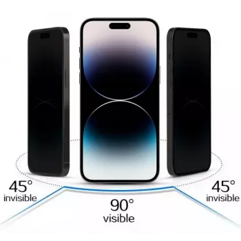 iLike Samsung Galaxy S23 Ultra rūdīta stikla privātuma ekrāna aizsargs melns