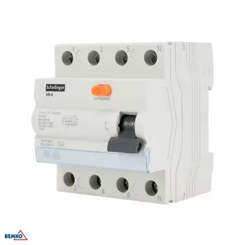 SCHELINGER Noplūdes strāvas aizsargslēdzis RCCB Tips A 4P 25A 30mA 10kA VDE