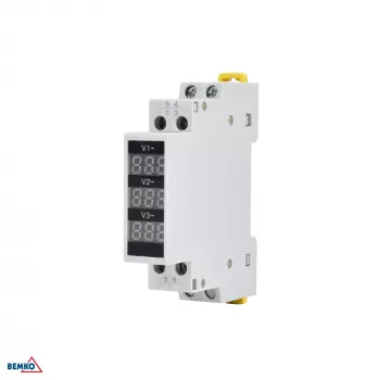 SCHELINGER 3-fāžu digitālais sprieguma indikators 80-500V AC DIN sliedei