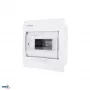 SCHELINGER A80-RDP-IP40-NPE-08P Iegremdējamais sadales panelis IP40, 8 moduļi, 1 rinda, 8N+8PE spailes, caurspīdīgas durvis, balts