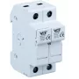 VCX CF PV32 2P 2-polu drošinātāja pamatne 32A 1000V DC 10x38mm drošinātājiem, DIN sliedes montāža, skrūvju spaile, fotoelementu