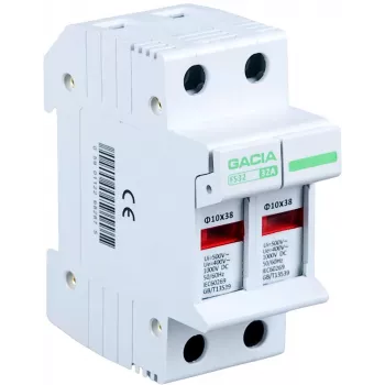 VCX Pro Drošinātāja pamatne 2-polu 32A 400V AC 10x38mm DIN sliede