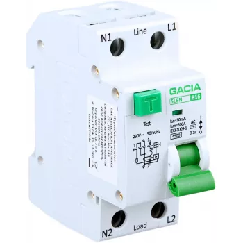 GACIA SL6N RCBO 1P+N B16A 30mA Type AC Strāvas aizsargs ar pārsprieguma aizsardzību