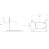 PSG 60.038 Vārtu buferis - EPDM gumija, melns, 60x38mm