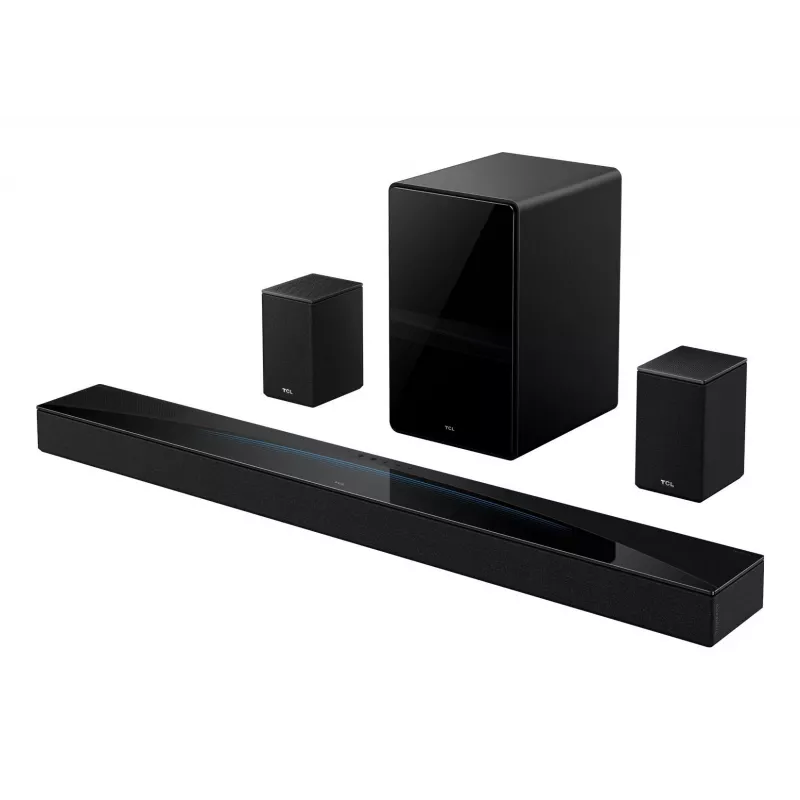 TCL Q85H PRO 5.1.2 kanālu skaņas josla ar bezvadu zemfrekvences skaļruni, 660W, Dolby Atmos, DTS:X, Bluetooth 5.3, Wi-Fi, HDMI 2.1 eARC, AI Sonic Adaptation