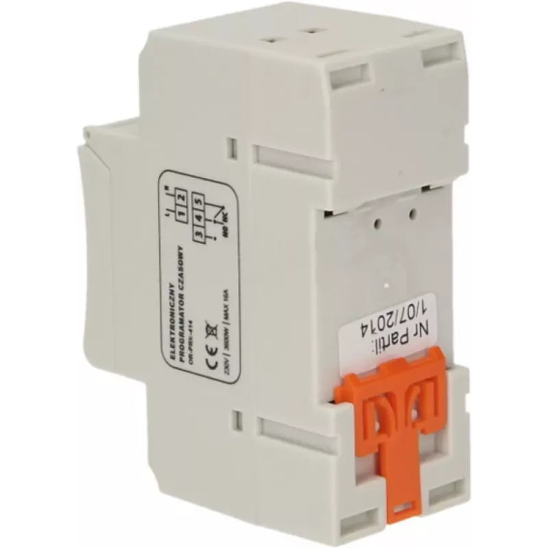 ORNO OR-PRE-414 Digitālais laika slēdzis, DIN sliede, 230V AC, 16A, 1 kanāls