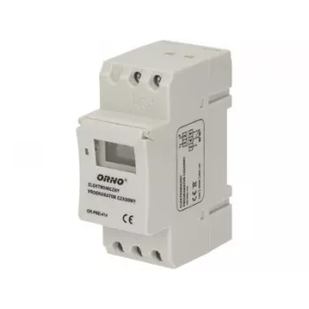 ORNO OR-PRE-414 Digitālais laika slēdzis, DIN sliede, 230V AC, 16A, 1 kanāls
