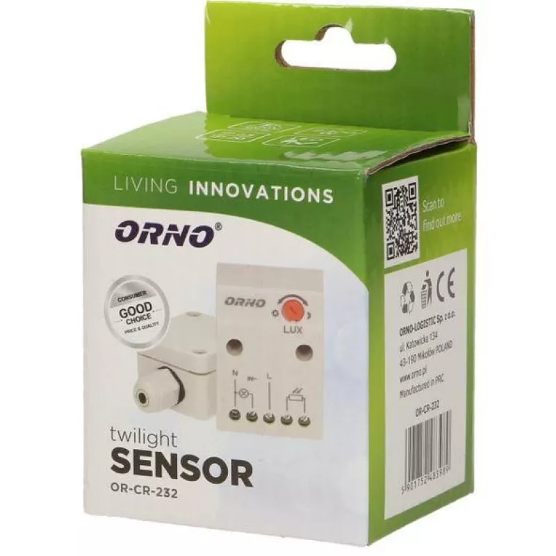 ORNO OR-CR-232 Krēslas sensors ar hermētisku ārējo zondi sadales kārbā